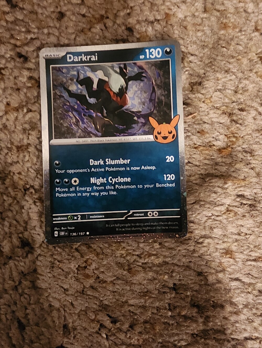 Darkrai Pokémon Card - Blue/Black